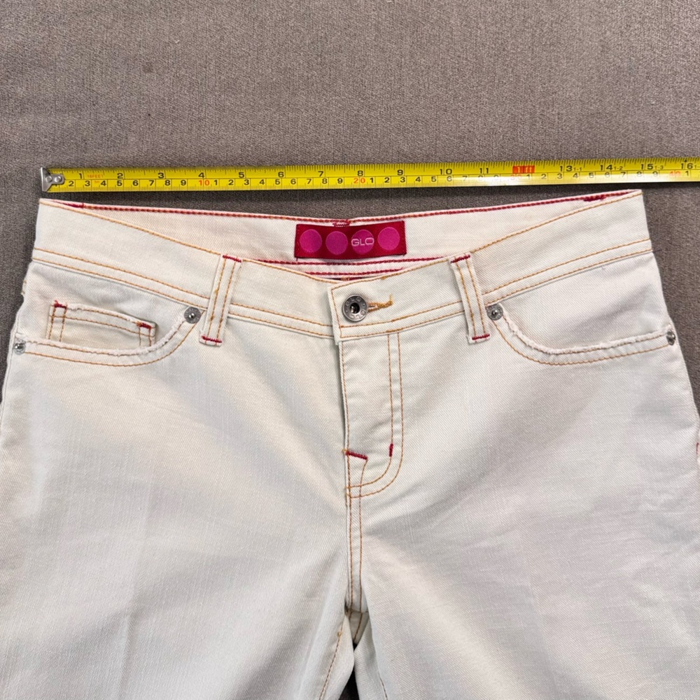 Glo Y2K White Low Rise Flare Jeans - Picture 6 of 8